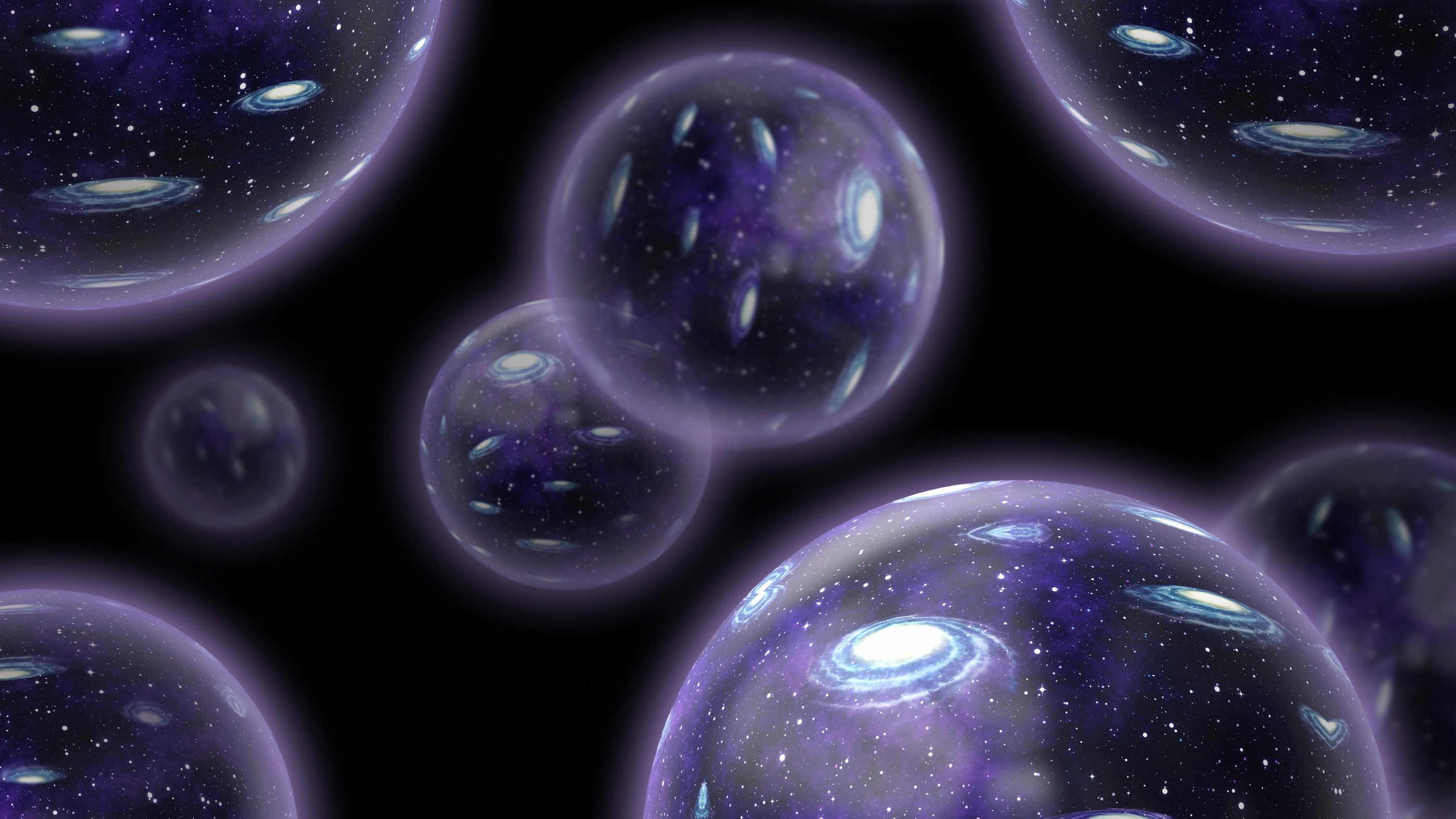 Universo burbuja, multiverso mostrado en la concepción de este artista.