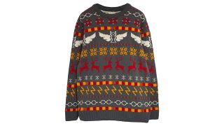 fair isle jumper with Harry Potter icons illustrating the best christmas jumpers