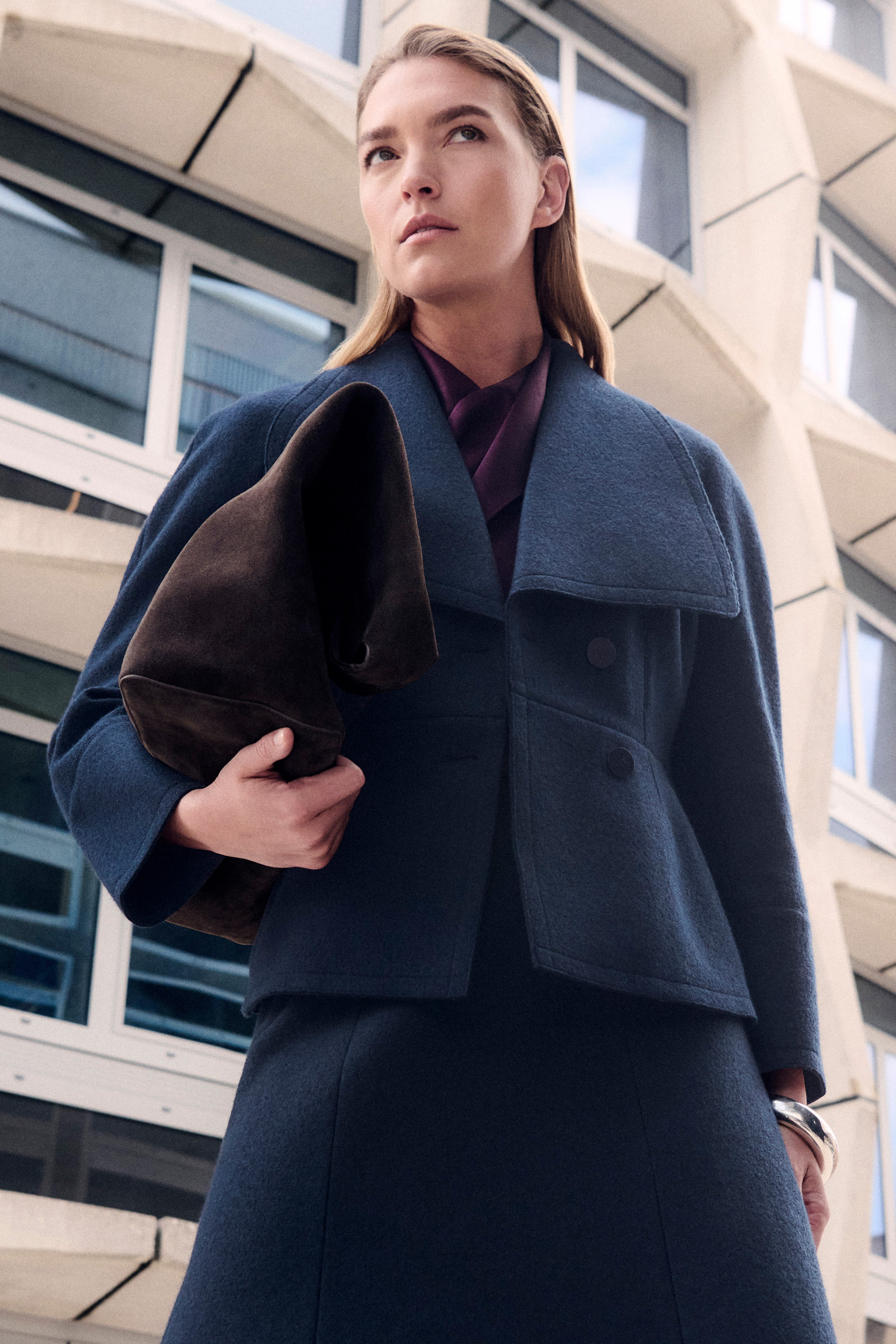 Napier Boiled Wool Jacket Navy