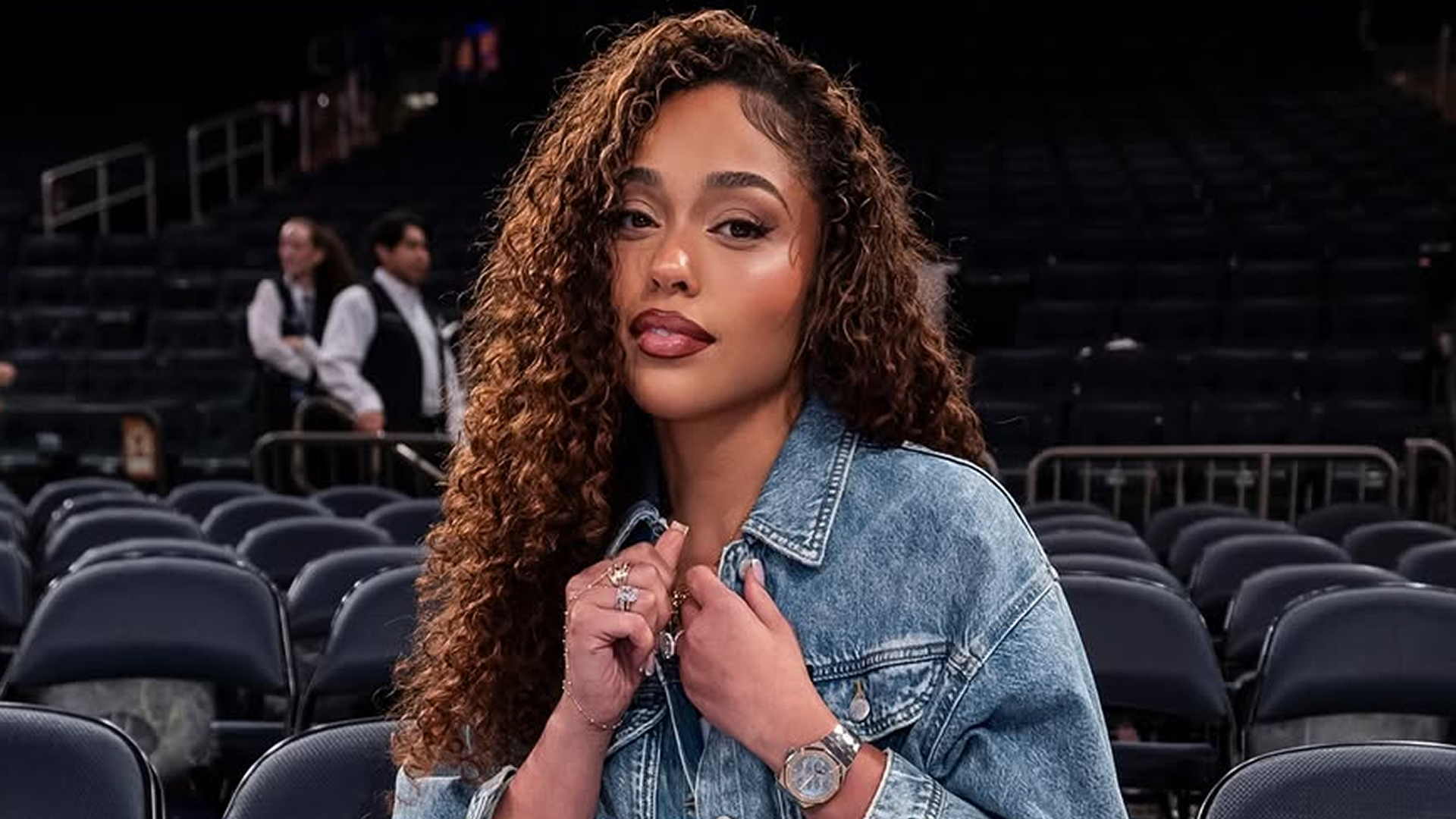 Jordyn Woods wore her lucky Woods by Jordyn bag to Game 4 of the Knicks NBA Finals