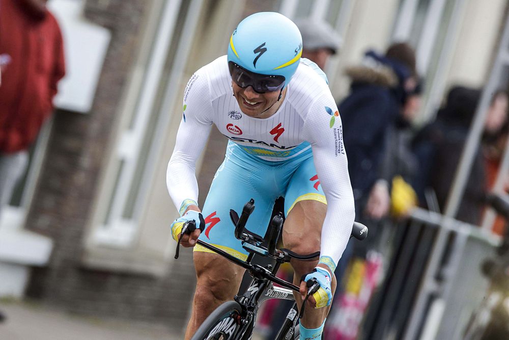 Alexey Lutsenko (Astana) was seventh in the time trial