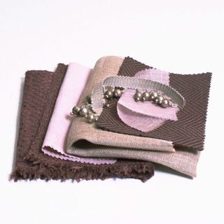 pink and brown fabric