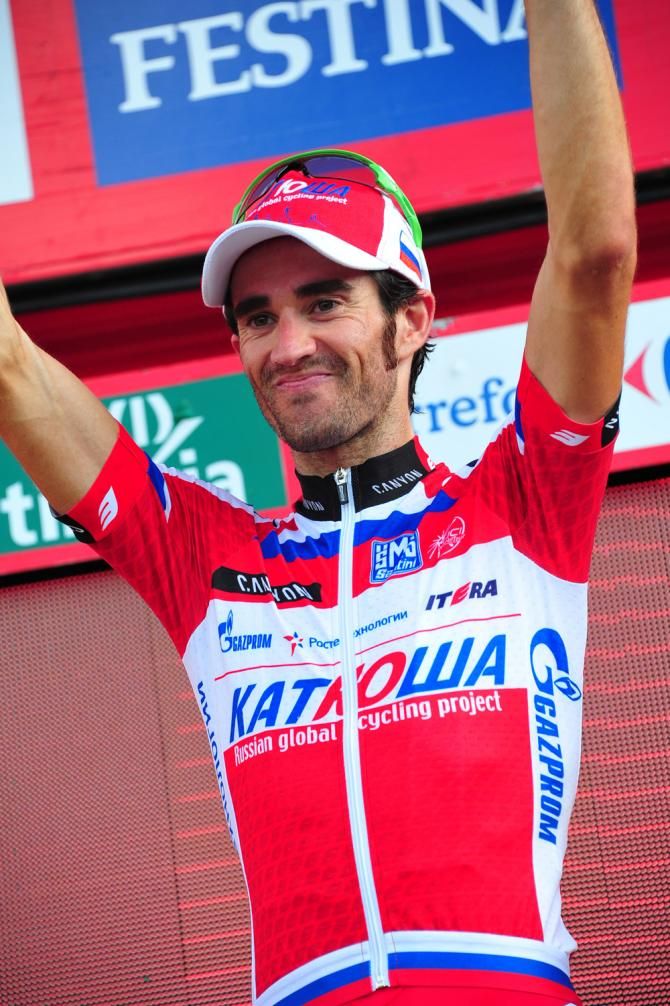 Daniel Moreno (Katusha) on the podium