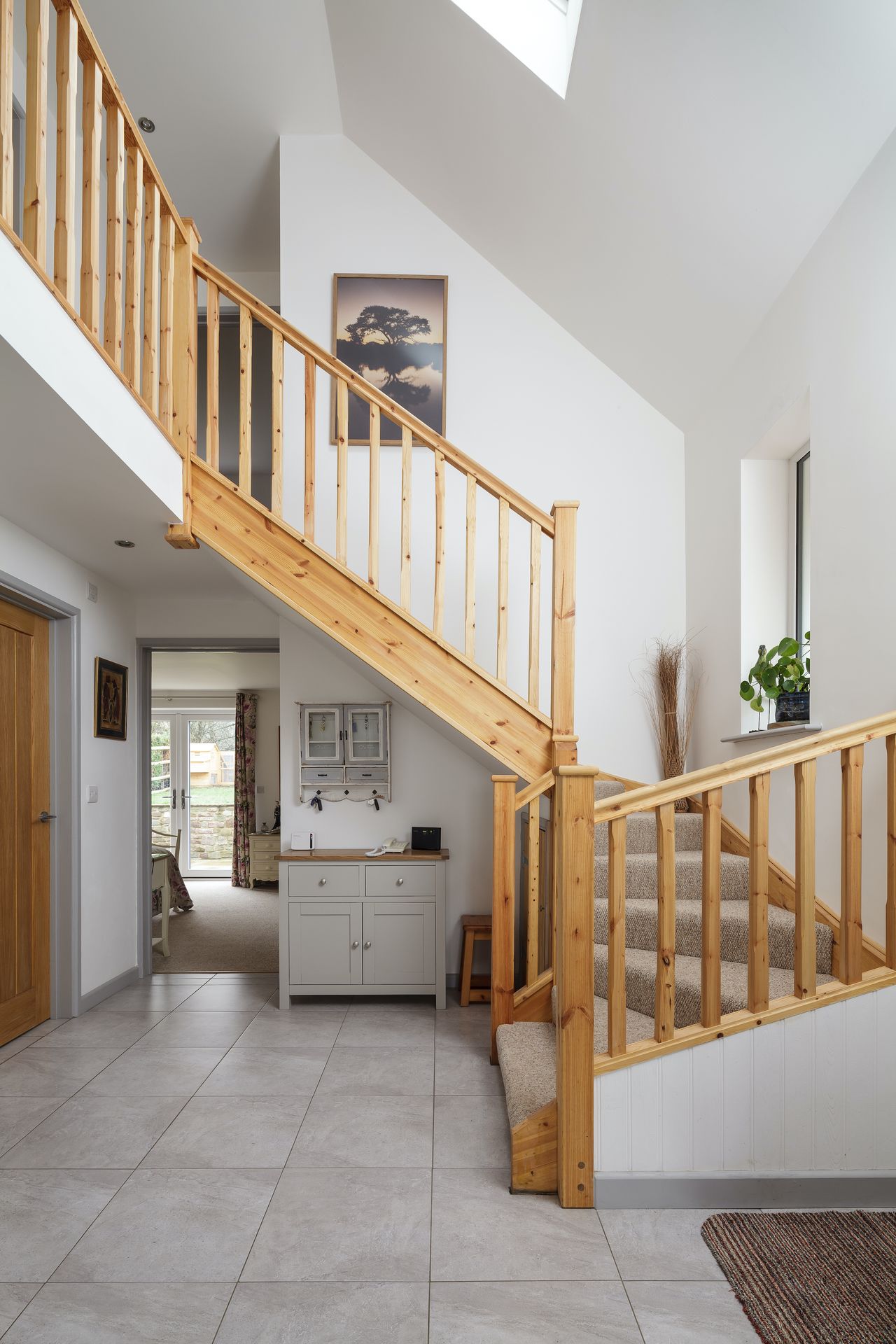 oak staircase in self build home