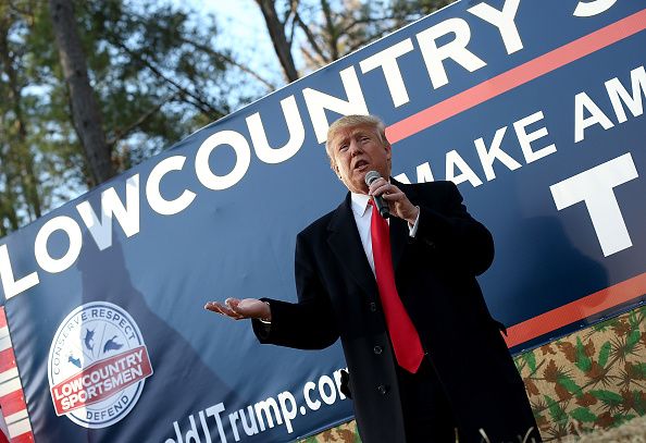 Donald Trump speaks in South Carolina. 