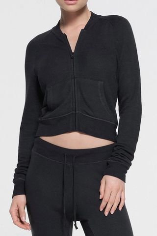 Light French Terry Shrunken Zip Up