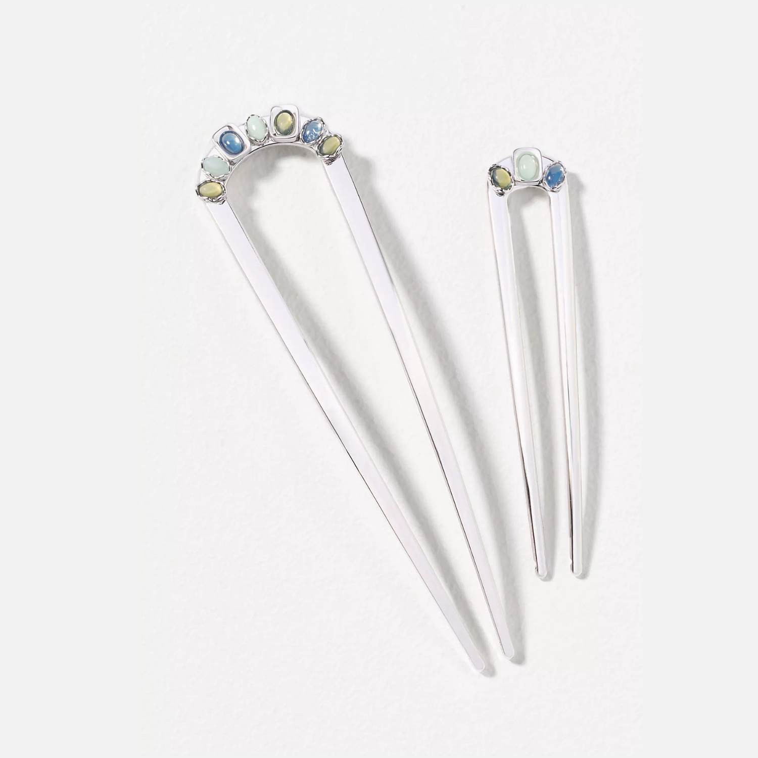 Bejeweled French Hair Pins, Set of 2