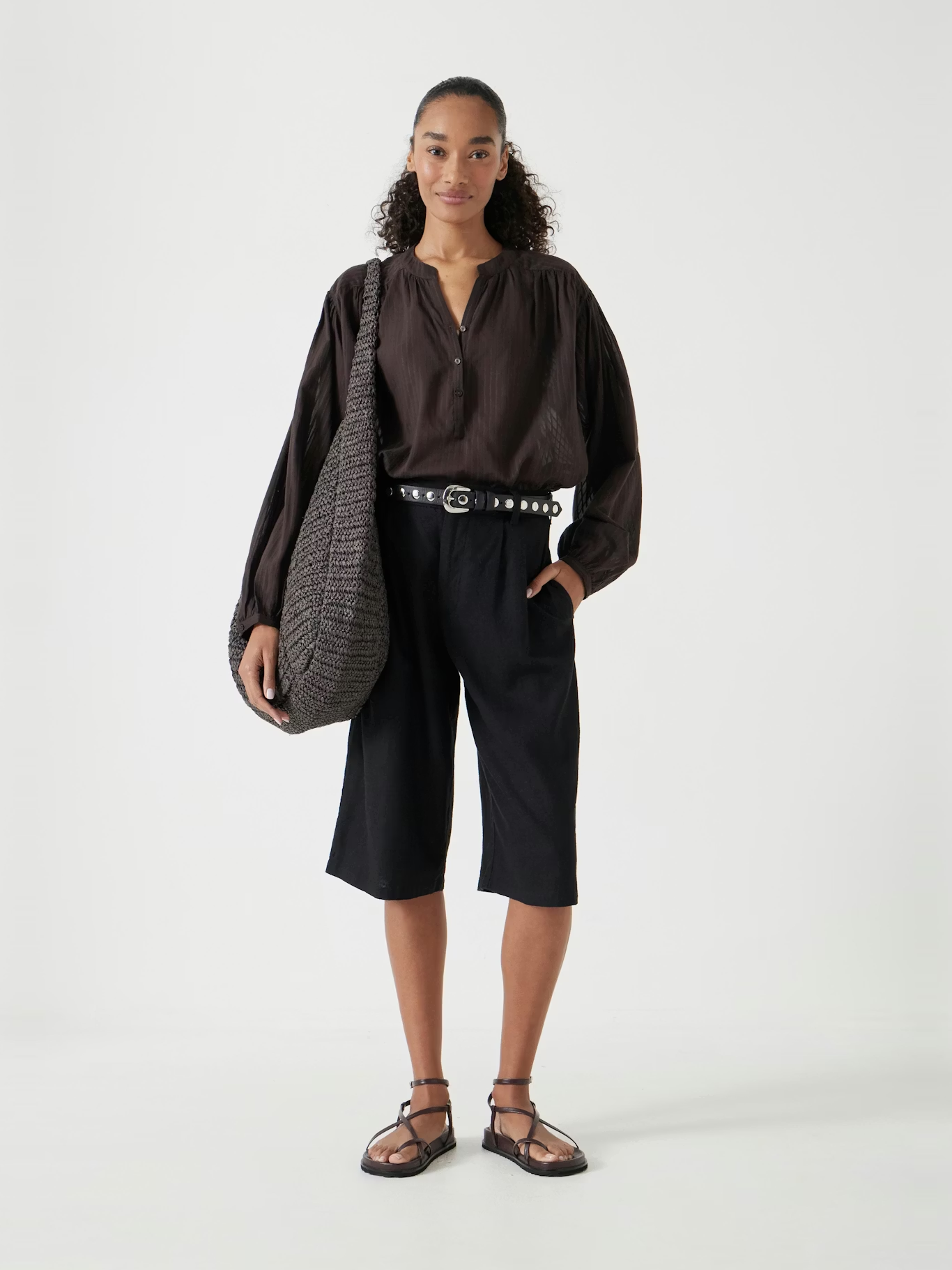 hush, Lya Linen Blend Long Bermuda Shorts