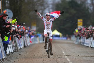 Mathieu van der Poel (Corendon-Circus) celebrates another victory