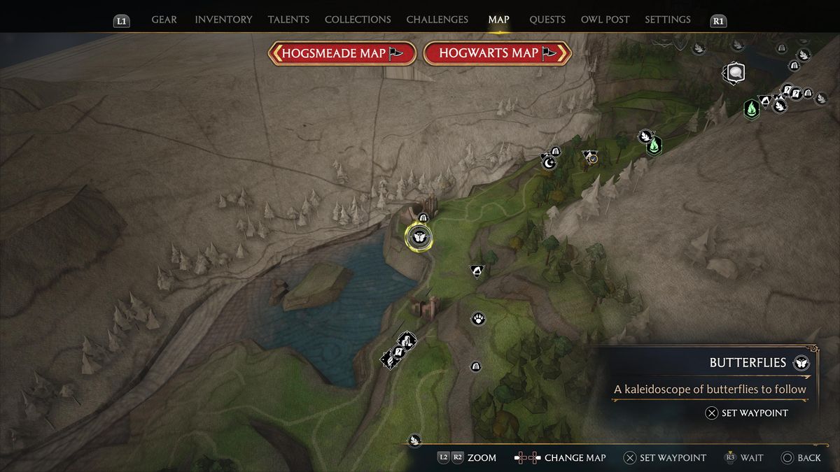 hogwarts legacy feldcroft butterly map location