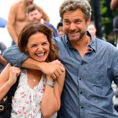 Katie Holmes wears the new Chloe Paddington bag