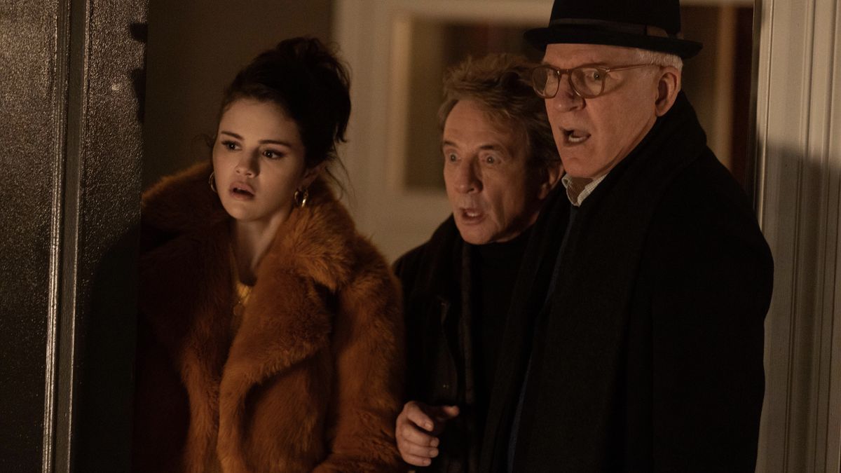 Selena Gomez, Martin Short and Steve Martin in Only Murders in the Building.