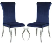 Cabriole Tufted Velvet Upholstered Parsons Chair&nbsp;(Set of 4) l Was $2,450.99, Now $2,200, at Perigold