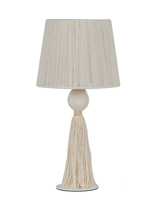 Samba White Cotton Table Lamp