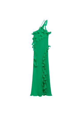 Asymmetrical Ruffle Dress - Women