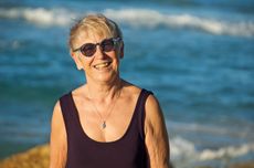 happy elderly woman