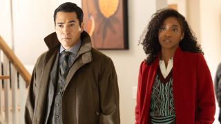 Will and Faith standing next to each other on Will Trent.