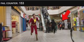 Shazam mall crew members given shopping bags and a mop David F Sandberg YouTube video