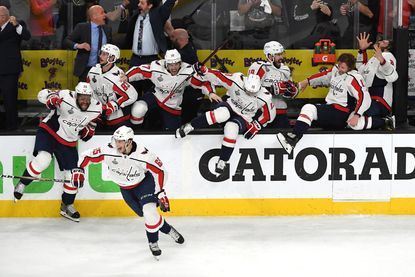 The Washington Capitals celebrate their first Stanley Cup.