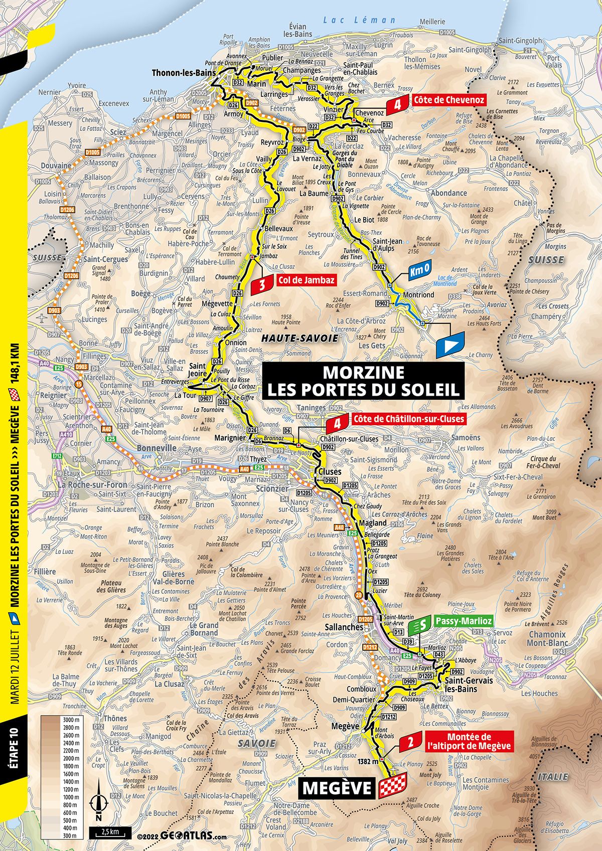 Maps and profiles of the 2022 Tour de France