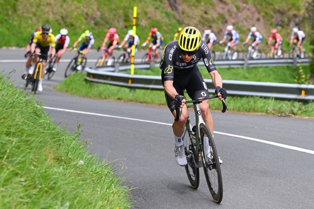 EIBAR SPAIN APRIL 06 David de la Cruz of Spain and Q365 Pro Cycling Team attacks in the breakaway during the 63rd Itzulia Basque Country 2024 Stage 6 a 1378km stage from Eibar to Eibar UCIWT on April 06 2024 in Eibar Spain Photo by Tim de WaeleGetty Images