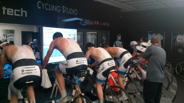 Team Spidertech C10 riders undergo testing.