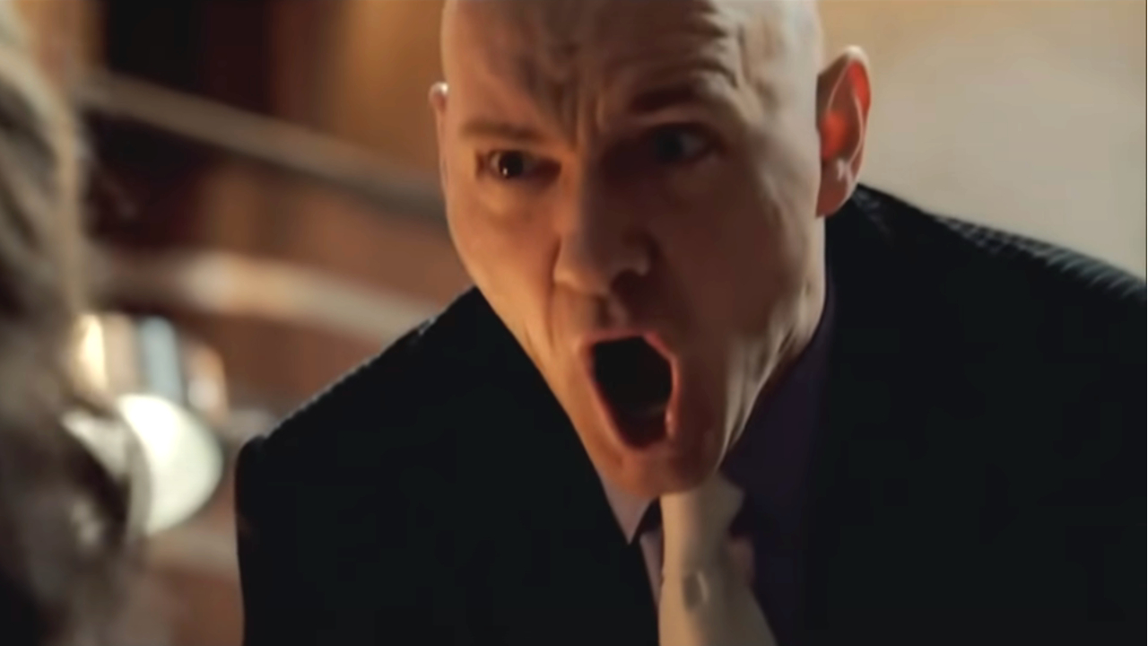 Kevin Spacey shouting in a person's face in Superman Returns.