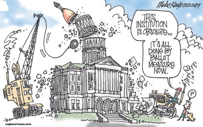 Political cartoon U.S. State Legislature 2016