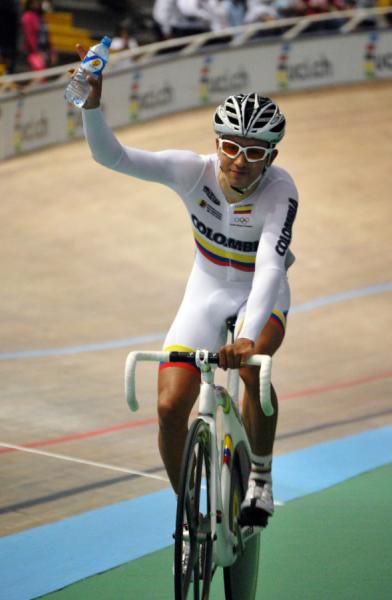 Juan Estaban Arango (Colombia) celebrates.