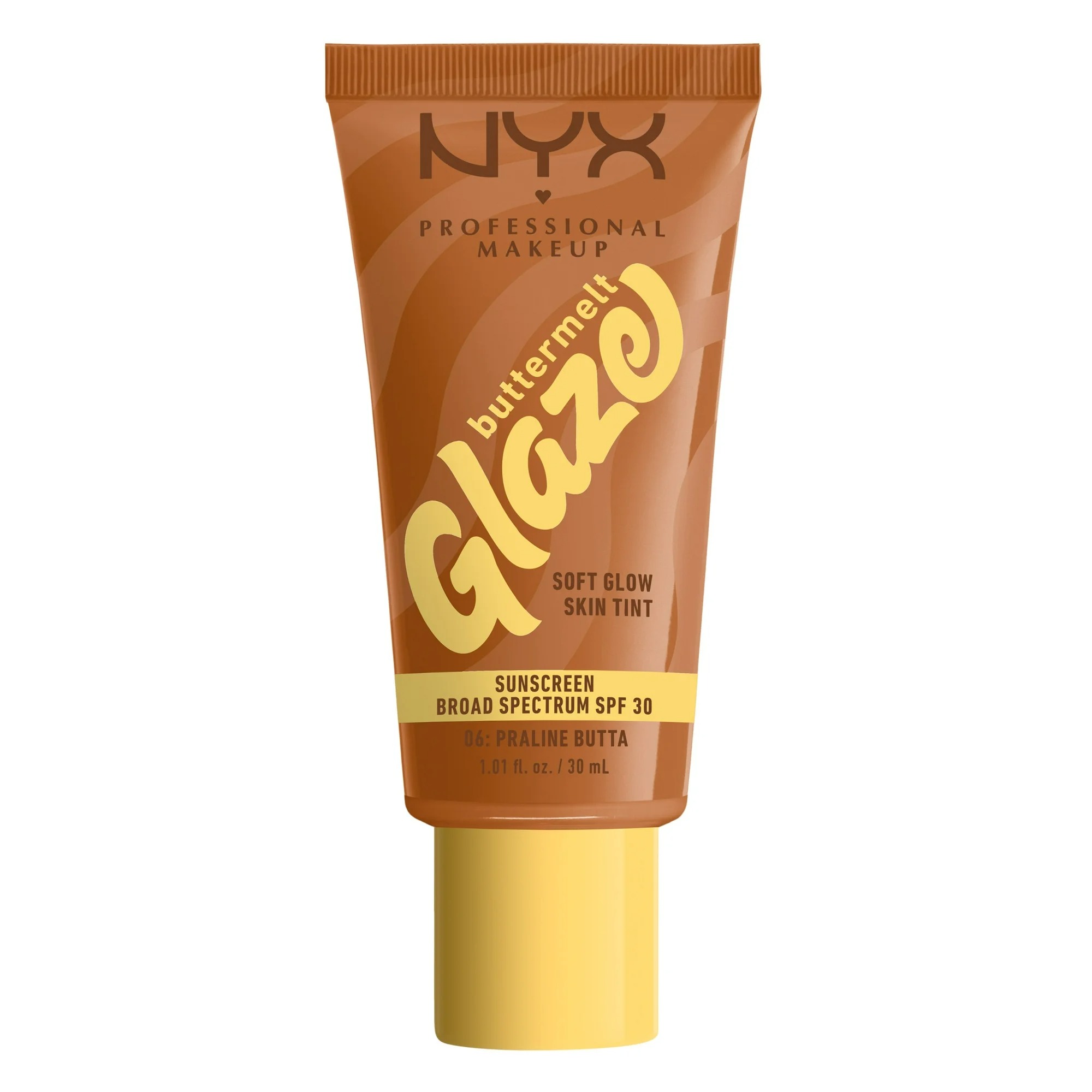 Nyx Professional Makeup Buttermelt Glaze Tinted Moisturizer, Spf 30, Praline Butta, 1.01 Fl Oz