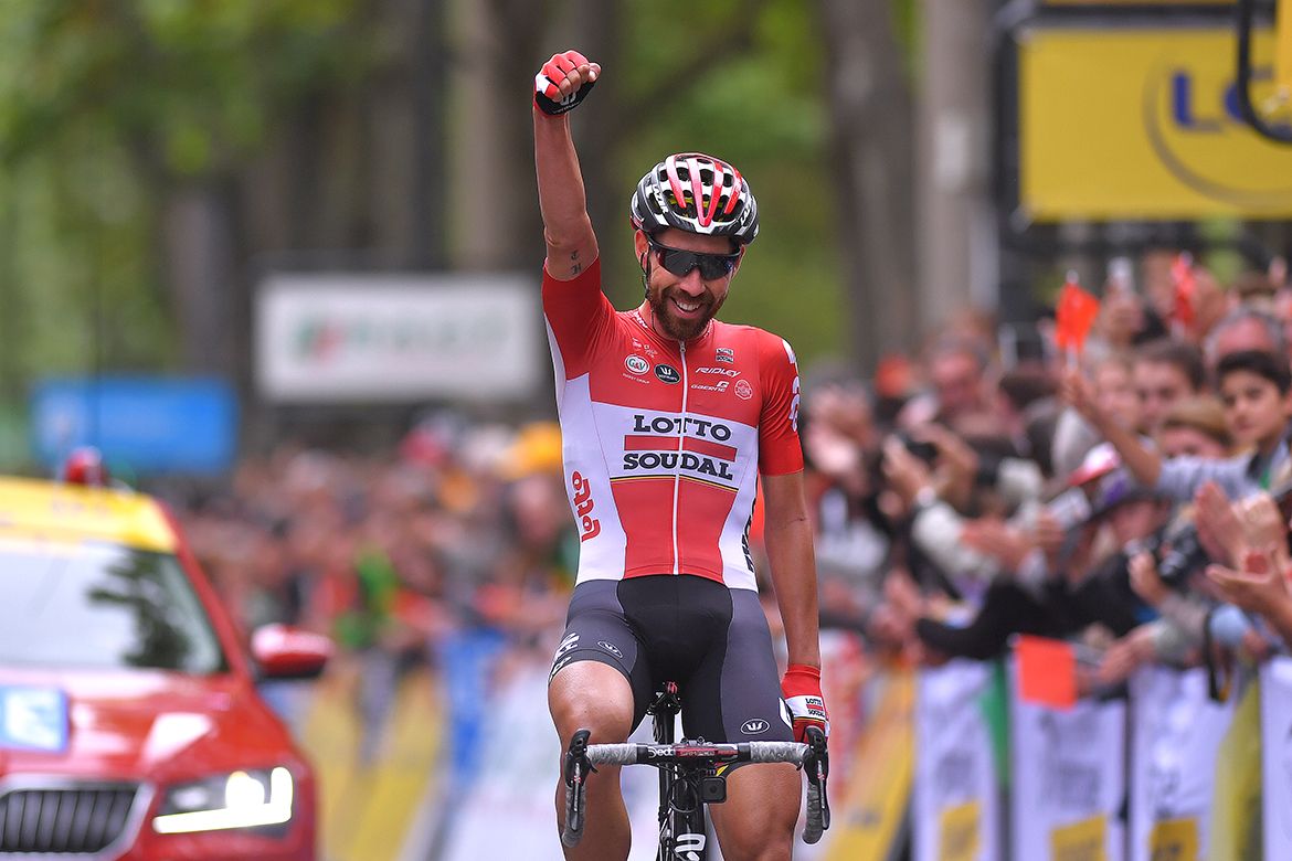Thomas De Gendt wins stage 1 of the Crit&eacute;rium du Dauphin&eacute;.