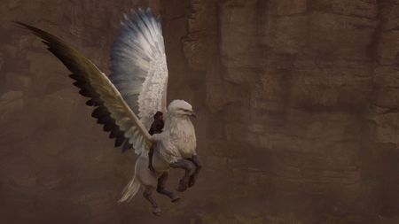 Highwing the white Hippogriff in Hogwarts Legacy