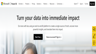 Website screenshot for Microsoft Power BI