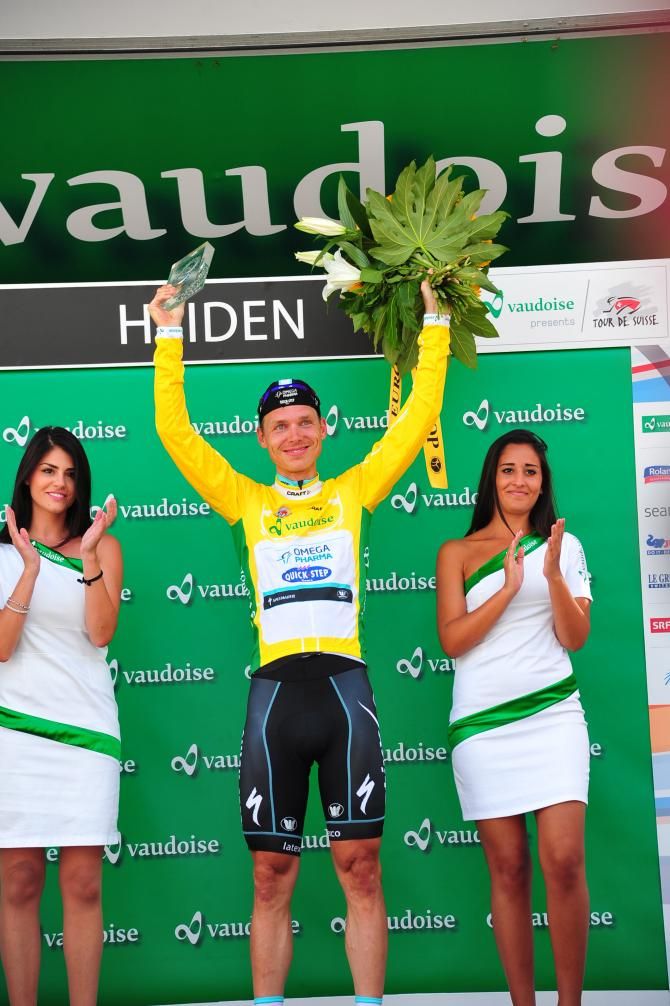 Tony Martin on the podium