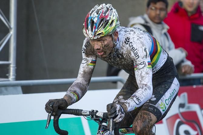 Sven Nys rode at the front for much of the race