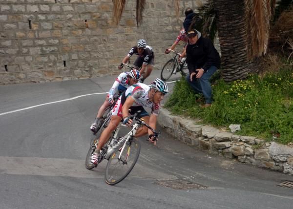 Philippe Gilbert (Omega Pharma-Lotto) leads through a corner