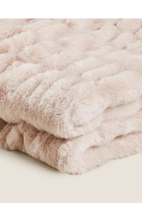 M&amp;S Collection Faux Fur Throw: £59