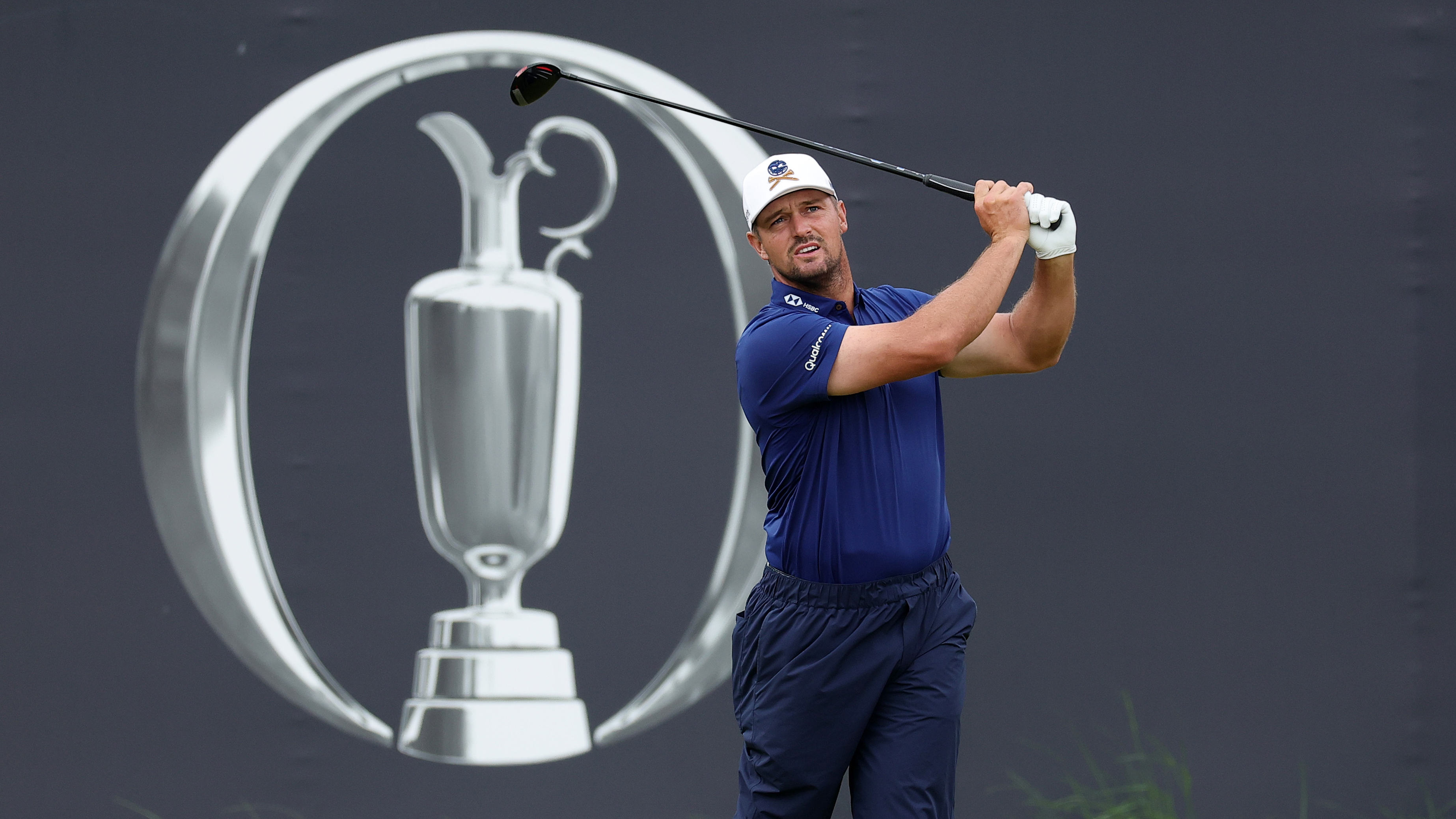 Photo of Bryson teeing off in practice