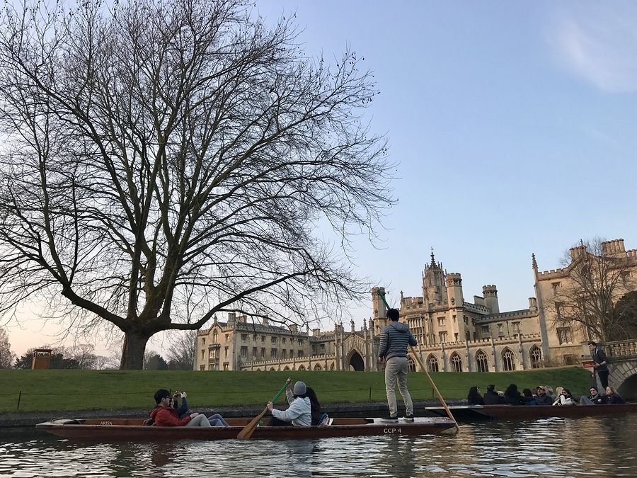 Landscape picture taken in the UK city of Cambridge