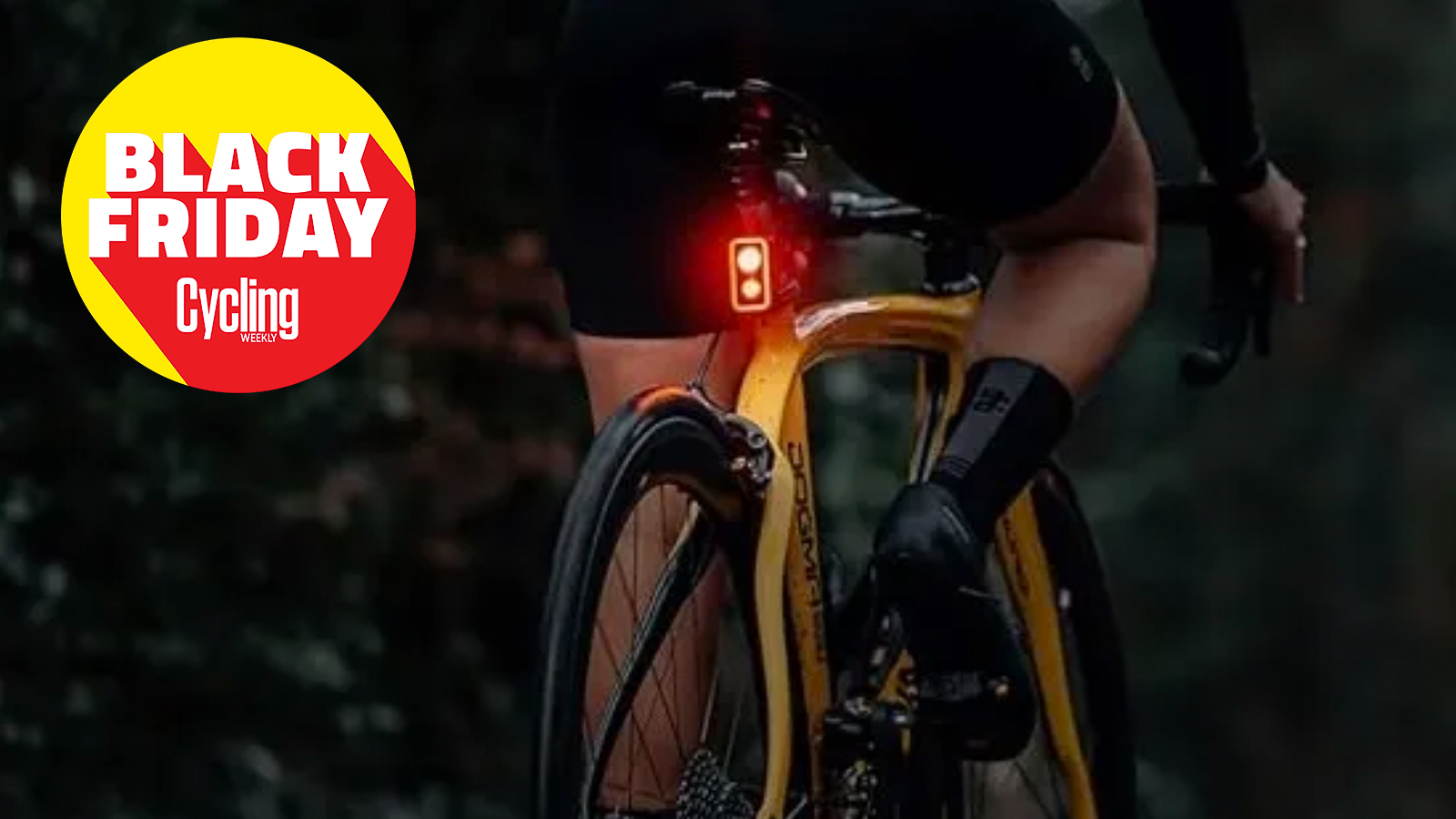 The Magicshine Seemee 300 smart rear bike light with Cycling Weekly Black Friday 2025 logo