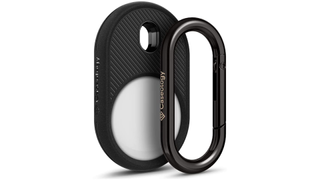 A Caseology case and carabiner for Apple AirTag