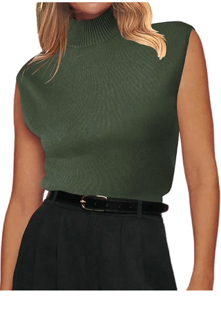 Zeagoo Women's 2025 Mock Turtle Neck Sweater Vest