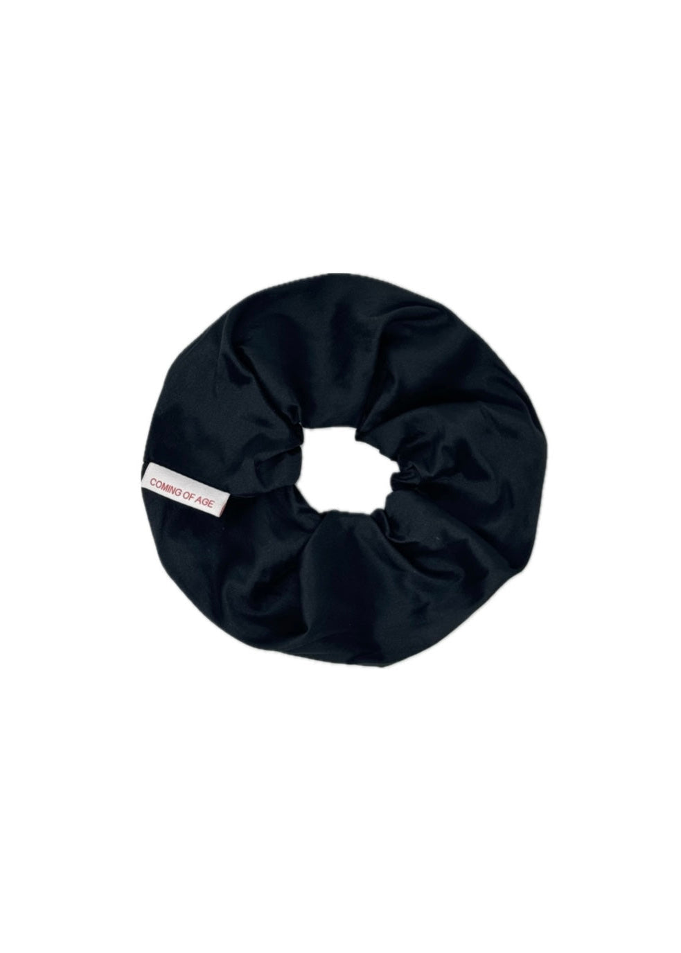 Scrunchie em seda preta
