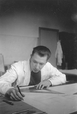 Wegner as a PhD student at the Danish School of Arts and Crafts, circa 1937