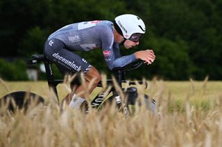 Axel Laurance at the Tour de France doing a time trial