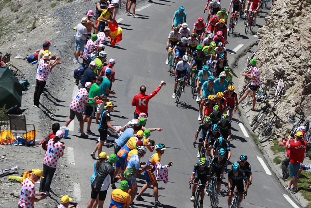 The feed zone on stage 8 of the Tour de France