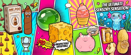 A selection of the best squeezy toys. 