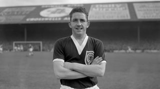 Proud captain of Scotland at age 23, in October 1958