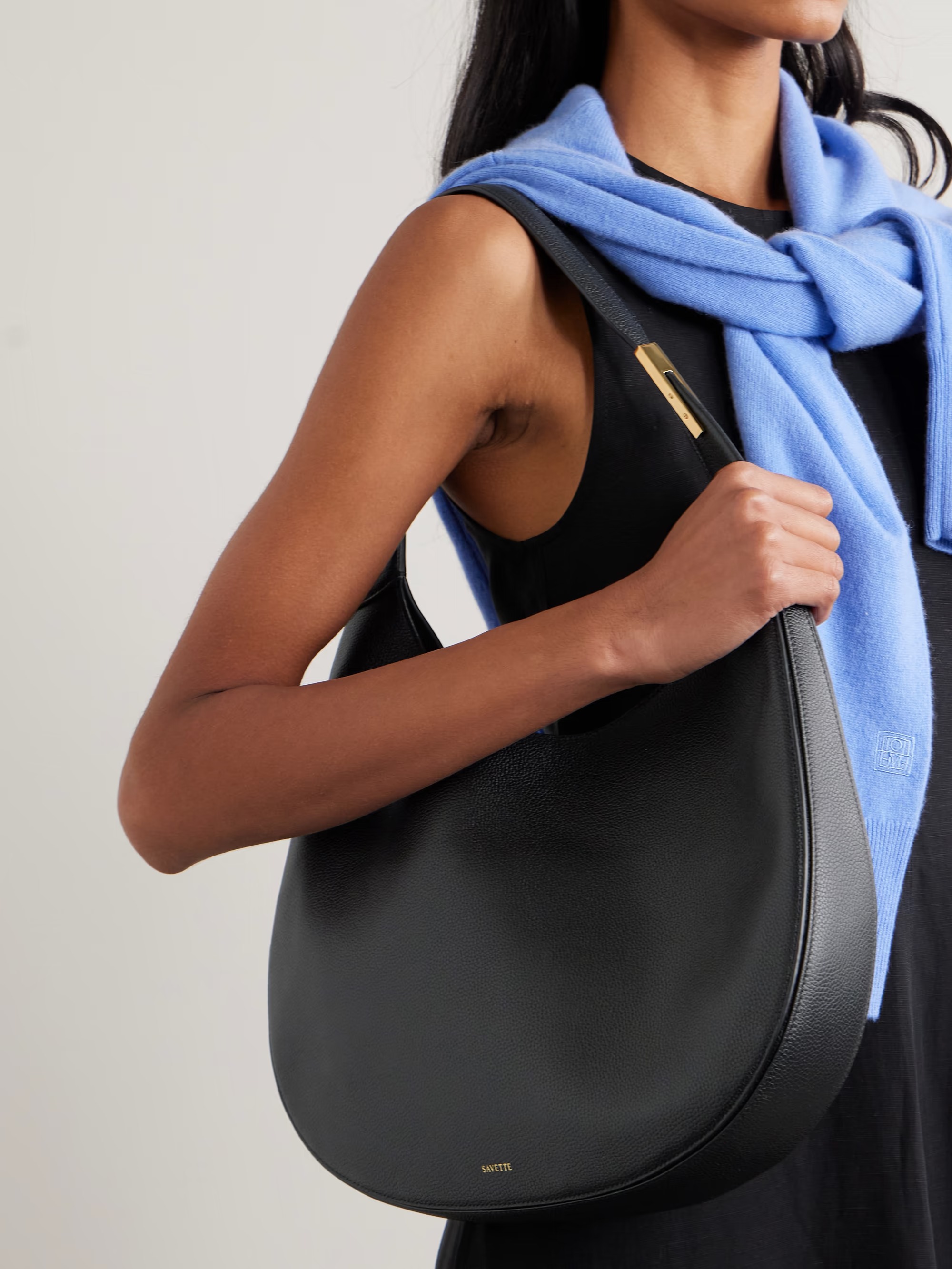 SAVETTE, Florence textured-leather tote