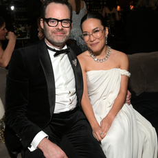 Bill Hader and Ali Wong attend Netflix's 2024 Golden Globe After Party at Spago on January 07, 2024 in Beverly Hills, California.